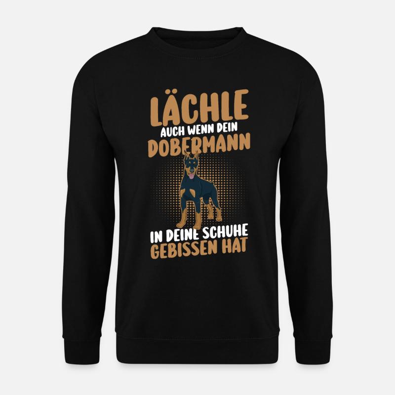 Hund Dobermann - Unisex Pullover - Schwarz