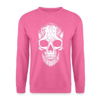 Art Deco Totenkopf - Unisex Pullover - Pink - Vorne