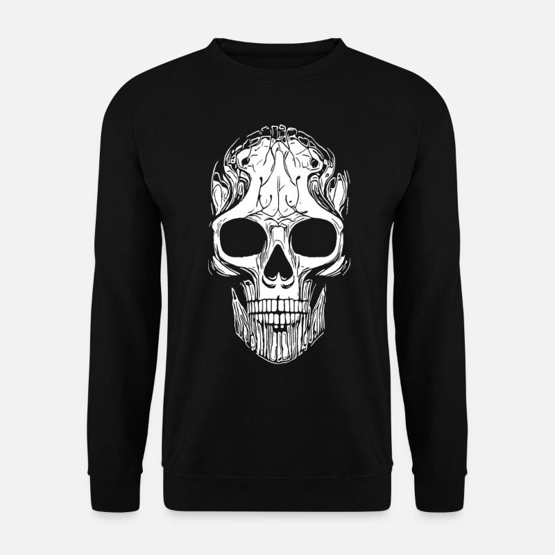 Crâne Art Déco - Sweat-shirt Unisexe - noir