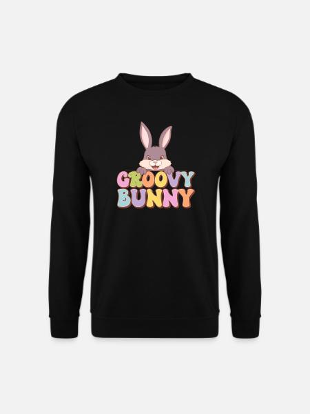 Lapin groovy - Sweat-shirt Unisexe - noir