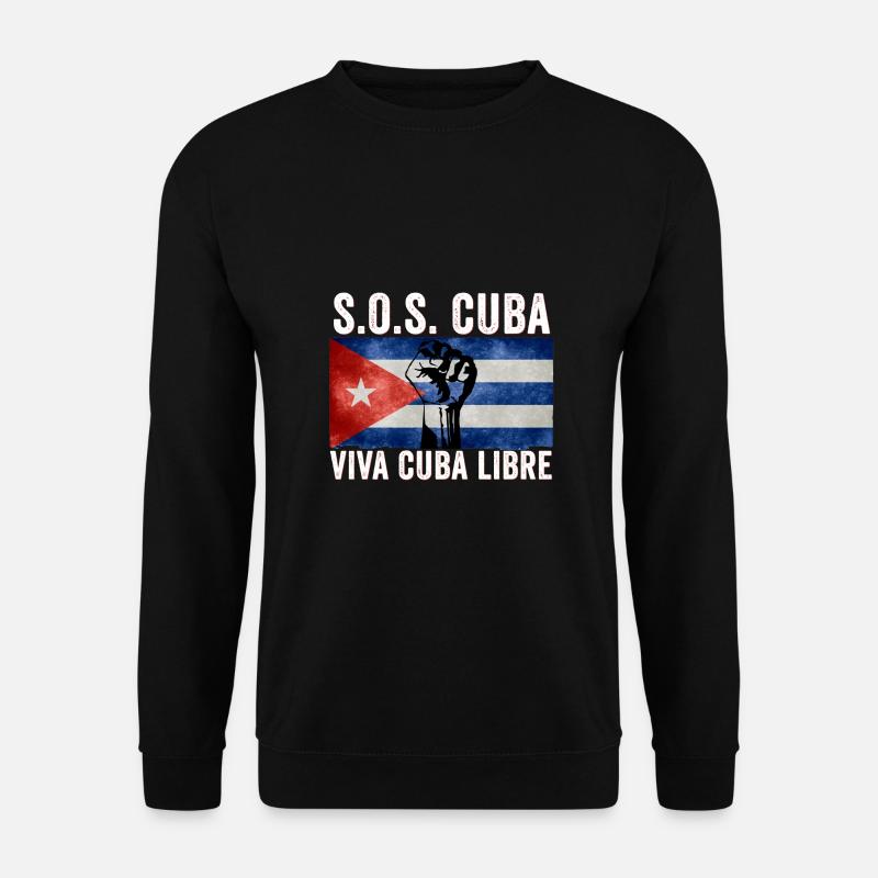 Viva Cuba Libre SOS Cuba - Unisex Pullover - Schwarz