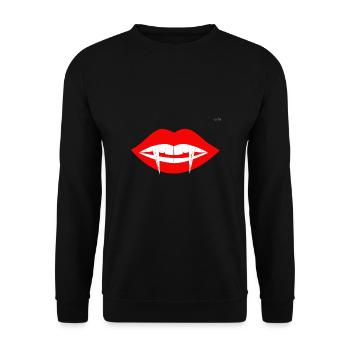 Vampire's mouth - Unisex Sweatshirt - black - Front - Alina (178cm) & Michal (187cm)