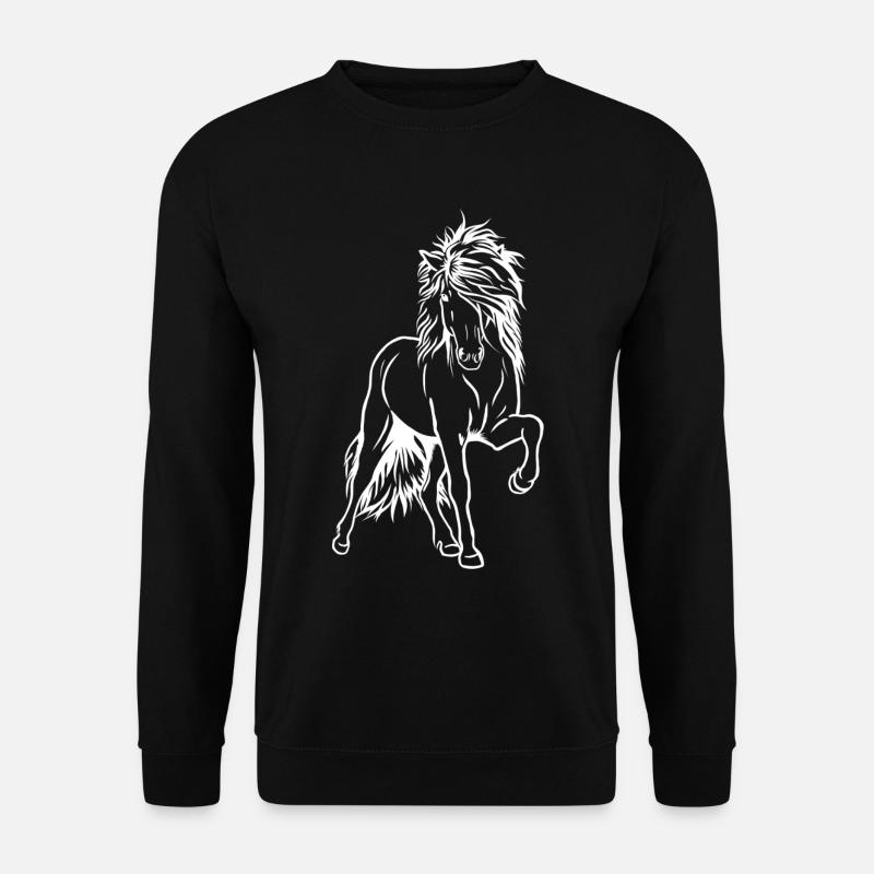 Iceland stallion white - Unisex Sweatshirt - black
