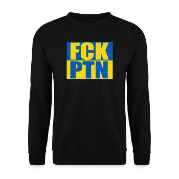 FCK PTN - Sweat-shirt Unisexe - noir - Devant - Alina (178cm) & Michal (187cm)