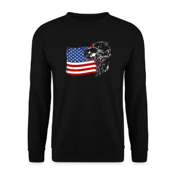 Gordon Setter Amérique Flag Dogs Wilsigns - Sweat-shirt Unisexe - noir - Devant - Alina (178cm) & Michal (187cm)