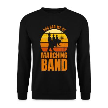 Marching bands joke - Unisex Sweatshirt - black - Front - Alina (178cm) & Michal (187cm)