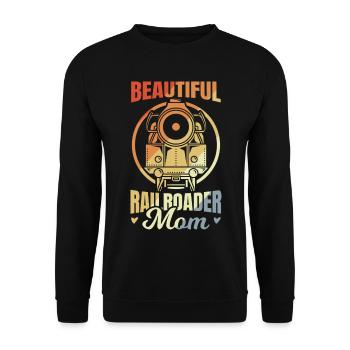Maman du chemin de fer - Sweat-shirt Unisexe - noir - Devant - Alina (178cm) & Michal (187cm)