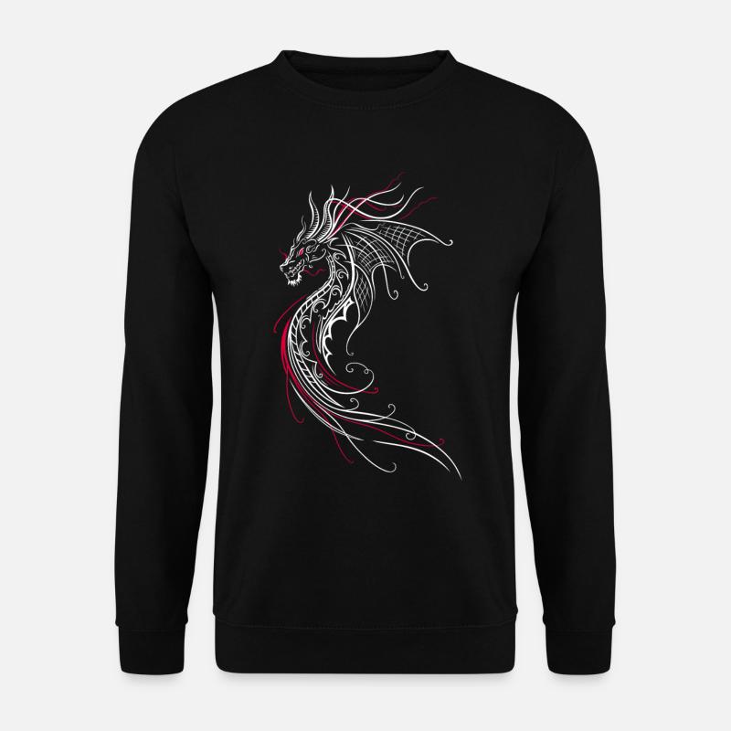 Dragon Fantasy Fire Dragon Red - Unisex Sweatshirt - black