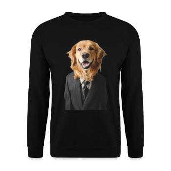Chien - Sweat-shirt Unisexe - noir - Devant - Alina (178cm) & Michal (187cm)