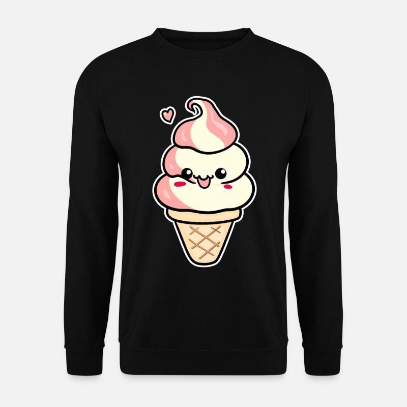 Cartoon Eiscreme - Unisex Pullover - Schwarz