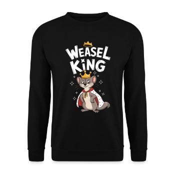 Wiesel - Unisex Pullover - Schwarz - Vorne - Alina (178cm) & Michal (187cm)
