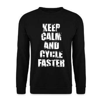 Stay calm and cycle faster - Unisex Sweatshirt - black - Front - Alina (178cm) & Michal (187cm)