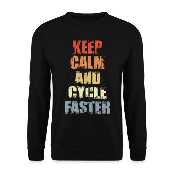 Calm cyclist - Unisex Sweatshirt - black - Front - Alina (178cm) & Michal (187cm)