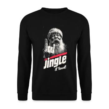 Jingle It Loud - Unisex Sweatshirt - black - Front - Alina (178cm) & Michal (187cm)