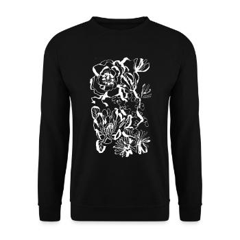 FLEURIR - Sweat-shirt Unisexe - noir - Devant - Alina (178cm) & Michal (187cm)