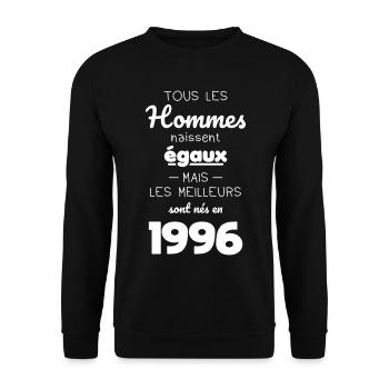 30 Jahre – Die Besten wurden 1996 geboren - Unisex Pullover - Schwarz - Vorne - Alina (178cm) & Michal (187cm)