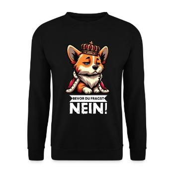 Before you ask: Corgi Corgi Welsh Corgi Corgi Dog - Unisex Sweatshirt - black - Front - Alina (178cm) & Michal (187cm)