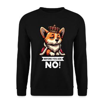 Before You Ask Corgi Corgi Welsh Corgi Corgi Dog - Unisex Sweatshirt - black - Front - Alina (178cm) & Michal (187cm)