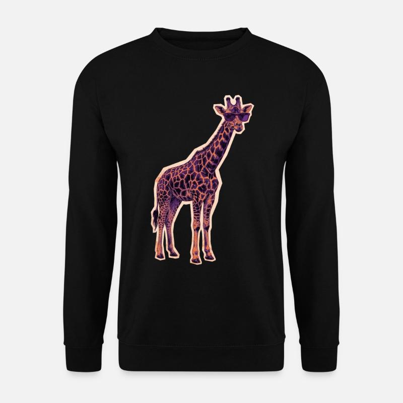 Coole Giraffe Sonnenbrille - Unisex Pullover - Schwarz