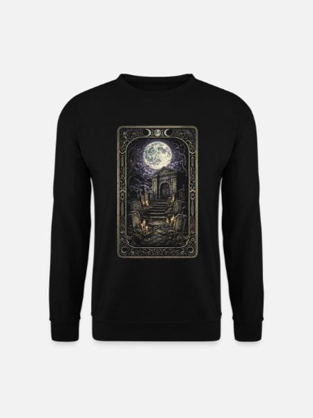 Cemetery Goth Humor Tarot Card - Unisex Sweatshirt - black
