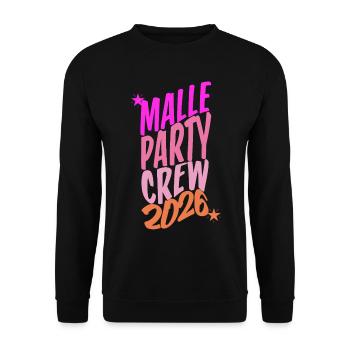 Malle, Party Crew, 2026 - Unisex Pullover - Schwarz - Vorne - Alina (178cm) & Michal (187cm)
