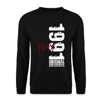 Cadeau du 35e anniversaire Original mai 1991 - Sweat-shirt Unisexe - noir - Devant - Alina (178cm) & Michal (187cm)