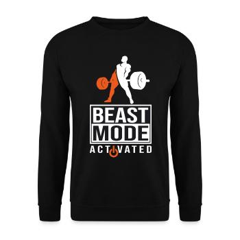 GYM Shirt / Fitness Shirt - Unisex Pullover - Schwarz - Vorne - Alina (178cm) & Michal (187cm)