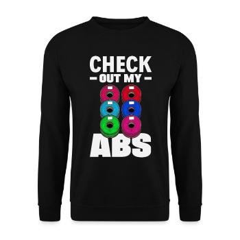Check Out My ABS Lustiger 3D Druck Filament - Unisex Pullover - Schwarz - Vorne - Alina (178cm) & Michal (187cm)