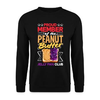 Look Partner Beurre de Cacahuète & Confiture Design - Sweat-shirt Unisexe - noir - Devant - Alina (178cm) & Michal (187cm)