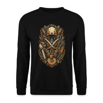 Arboristes Arboristes - Sweat-shirt Unisexe - noir - Devant - Alina (178cm) & Michal (187cm)