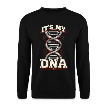 Mechaniker DNA – It's My DNA Werkzeug - Unisex Pullover - Schwarz - Vorne - Alina (178cm) & Michal (187cm)