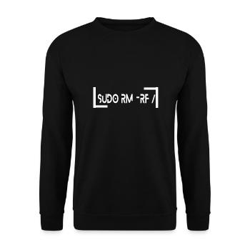 sudo rm -rf Computer Scientist IT Geek Code - Unisex Sweatshirt - black - Front - Alina (178cm) & Michal (187cm)