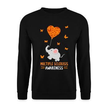 Multiple Sclerosis Awareness - Unisex Sweatshirt - black - Front - Alina (178cm) & Michal (187cm)