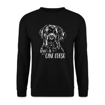 CANE CORSO ITALIANO loved by a Cane Corso Wilsigns - Unisex Sweatshirt - black - Front - Alina (178cm) & Michal (187cm)