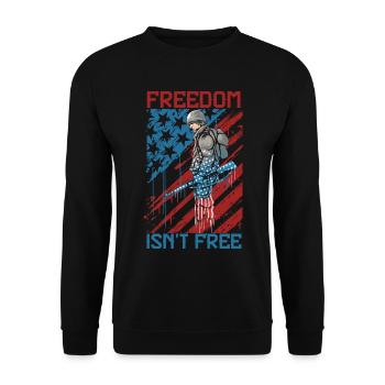 Freedom - American Independence Day - Unisex Sweatshirt - black - Front - Alina (178cm) & Michal (187cm)
