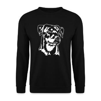 Chiens de chasse Terrier allemand Portrait Wilsigns - Sweat-shirt Unisexe - noir - Devant - Alina (178cm) & Michal (187cm)