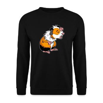 Guinea pig guinea pig comic - Unisex Sweatshirt - black - Front - Alina (178cm) & Michal (187cm)