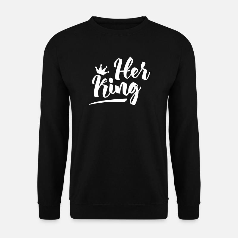 Partnershirt Paar Her King - Unisex Pullover - Schwarz
