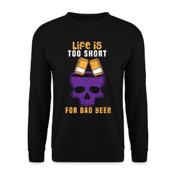 Beer Beer Drinker Party Pub Alcohol - Unisex Sweatshirt - black - Front - Alina (178cm) & Michal (187cm)
