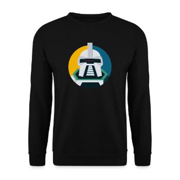 Galaktische Roboterträume - Unisex Pullover - Schwarz - Vorne - Alina (178cm) & Michal (187cm)