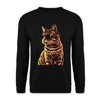 Sonnenbrille für American Shorthair Geschenk - Unisex Pullover - Schwarz - Vorne - Alina (178cm) & Michal (187cm)