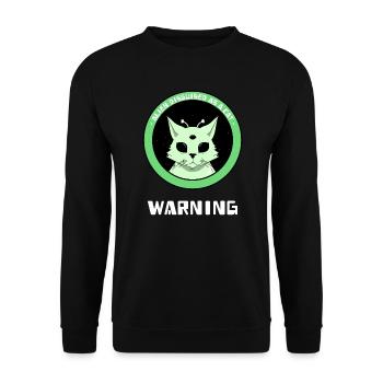 Avertissement! Alien déguisé en chat - Sweat-shirt Unisexe - noir - Devant - Alina (178cm) & Michal (187cm)