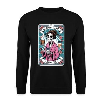 Tarotkarte - Unisex Pullover - Schwarz - Vorne - Alina (178cm) & Michal (187cm)
