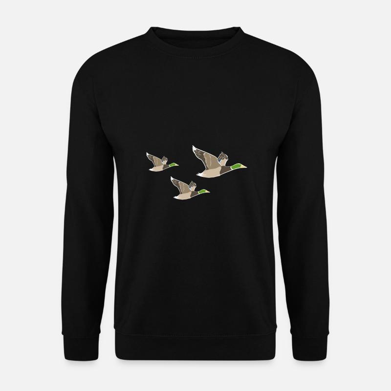 Fliegende Ente Entchen Quak - Unisex Pullover - Schwarz