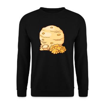 Walnuss Eis Speiseeis Eiskrem Eiscreme Kugeleis - Unisex Pullover - Schwarz - Vorne - Alina (178cm) & Michal (187cm)