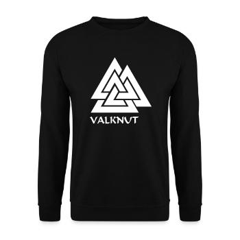 Valknut - knot of the fallen (vector) - Unisex Sweatshirt - black - Front - Alina (178cm) & Michal (187cm)