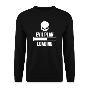 plan diabolique chargement logo drôle - Sweat-shirt Unisexe - noir - Devant - Alina (178cm) & Michal (187cm)