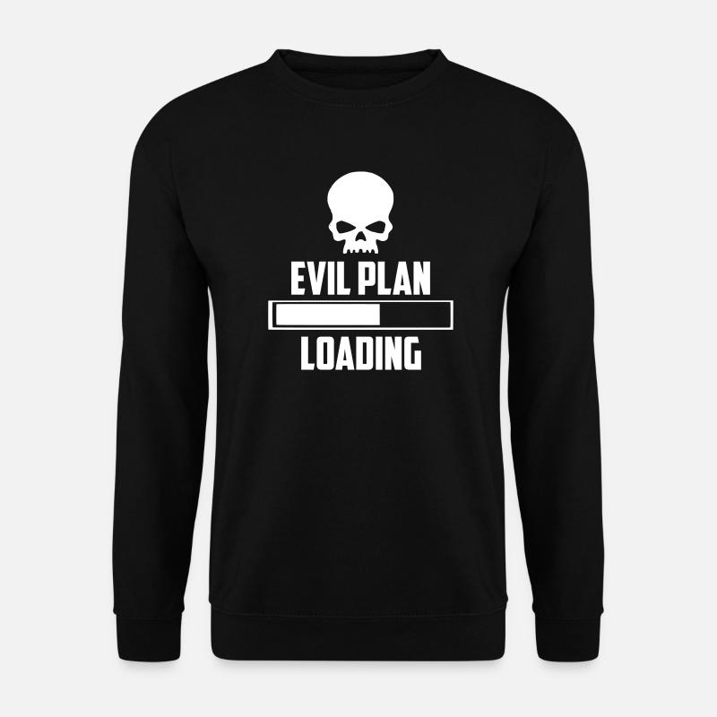 evil plan loading funny logo - Unisex Sweatshirt - black