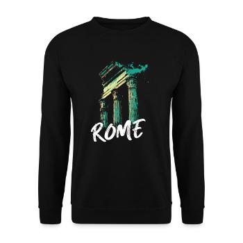 Rom, historische Stadt - Unisex Pullover - Schwarz - Vorne - Alina (178cm) & Michal (187cm)