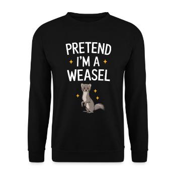 Wiesel - Unisex Pullover - Schwarz - Vorne - Alina (178cm) & Michal (187cm)